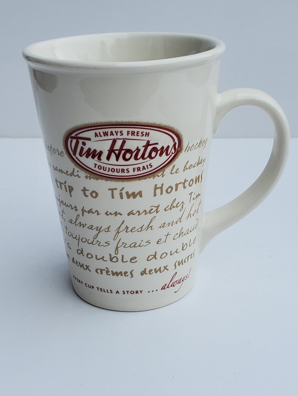 Tim Hortons 2009 Every Cup Tells A Story Mug Collector Edition Bilingual No. 009